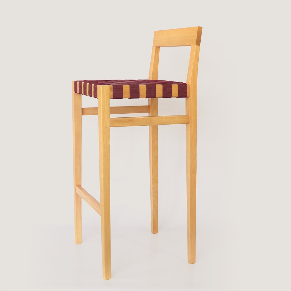 [122] Taburete Normandy cuero